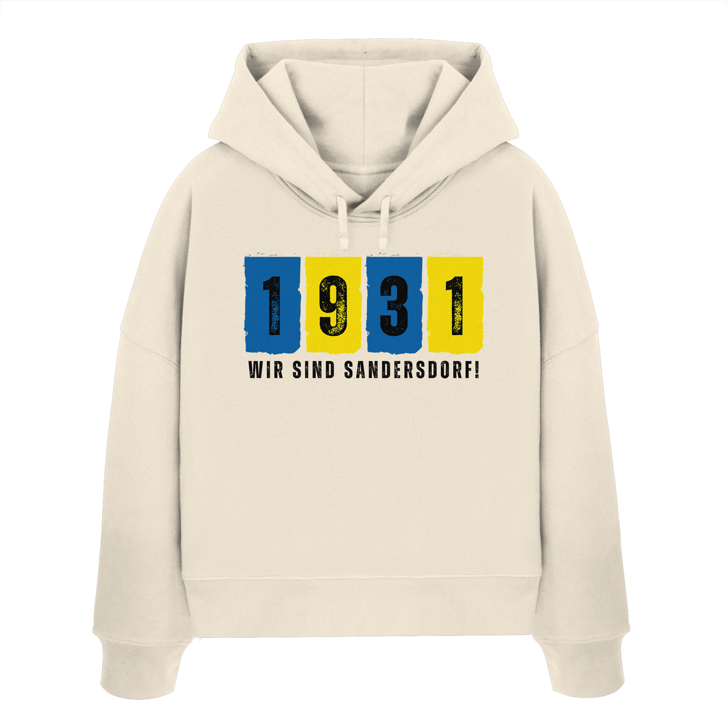 Wir sind Sandersdorf - Womens Organic Boxcut Hoodie