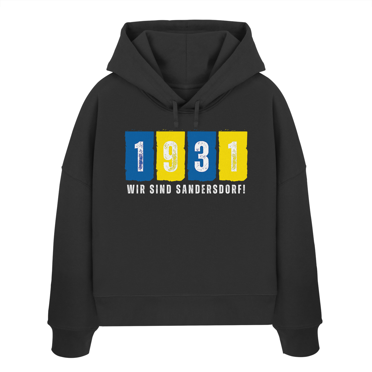 Wir sind Sandersdorf - Womens Organic Boxcut Hoodie