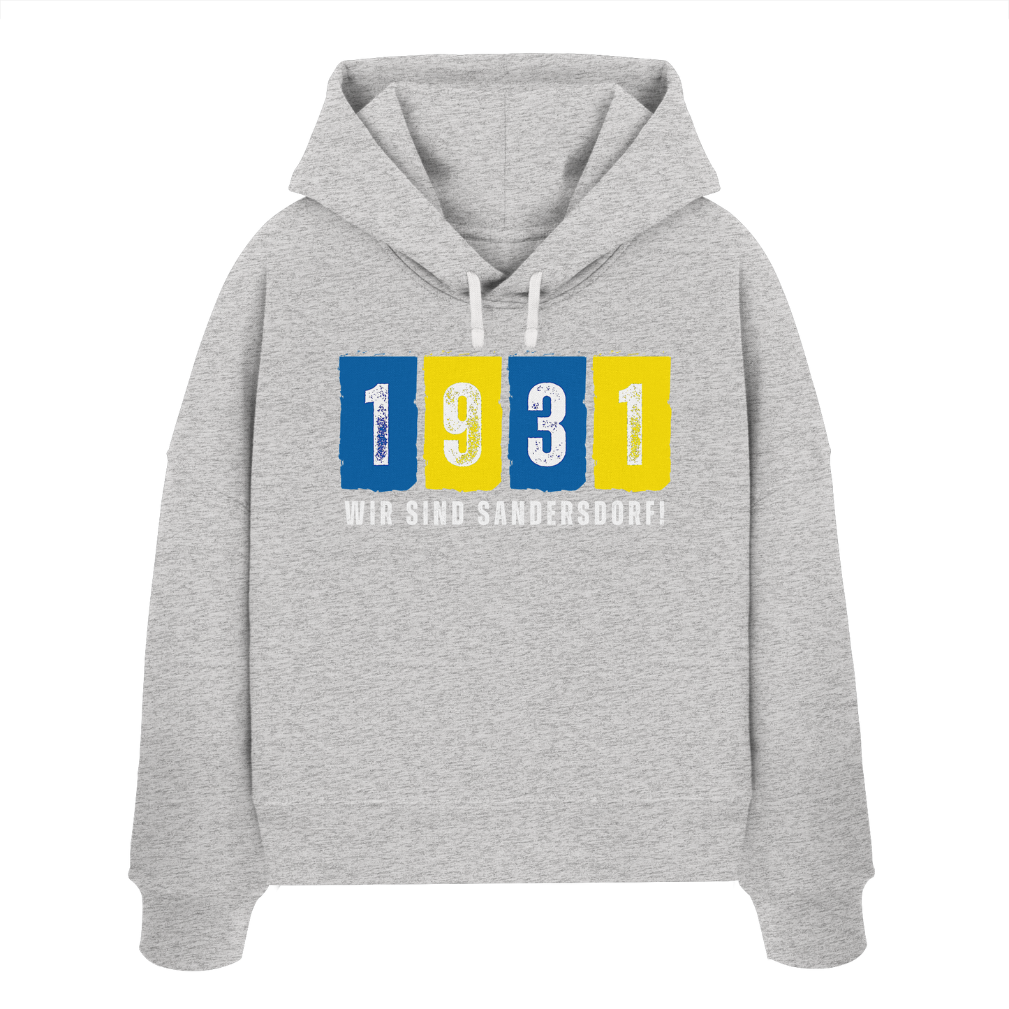 Wir sind Sandersdorf - Womens Organic Boxcut Hoodie