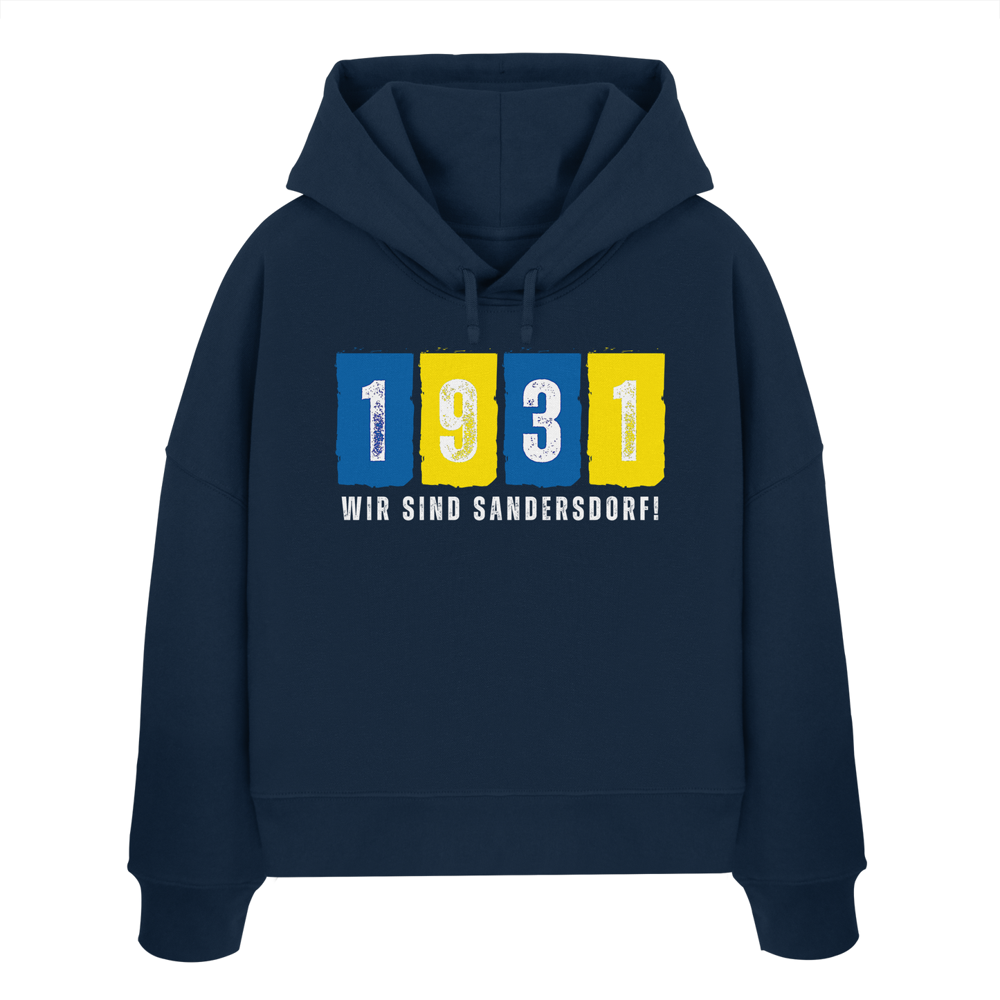 Wir sind Sandersdorf - Womens Organic Boxcut Hoodie