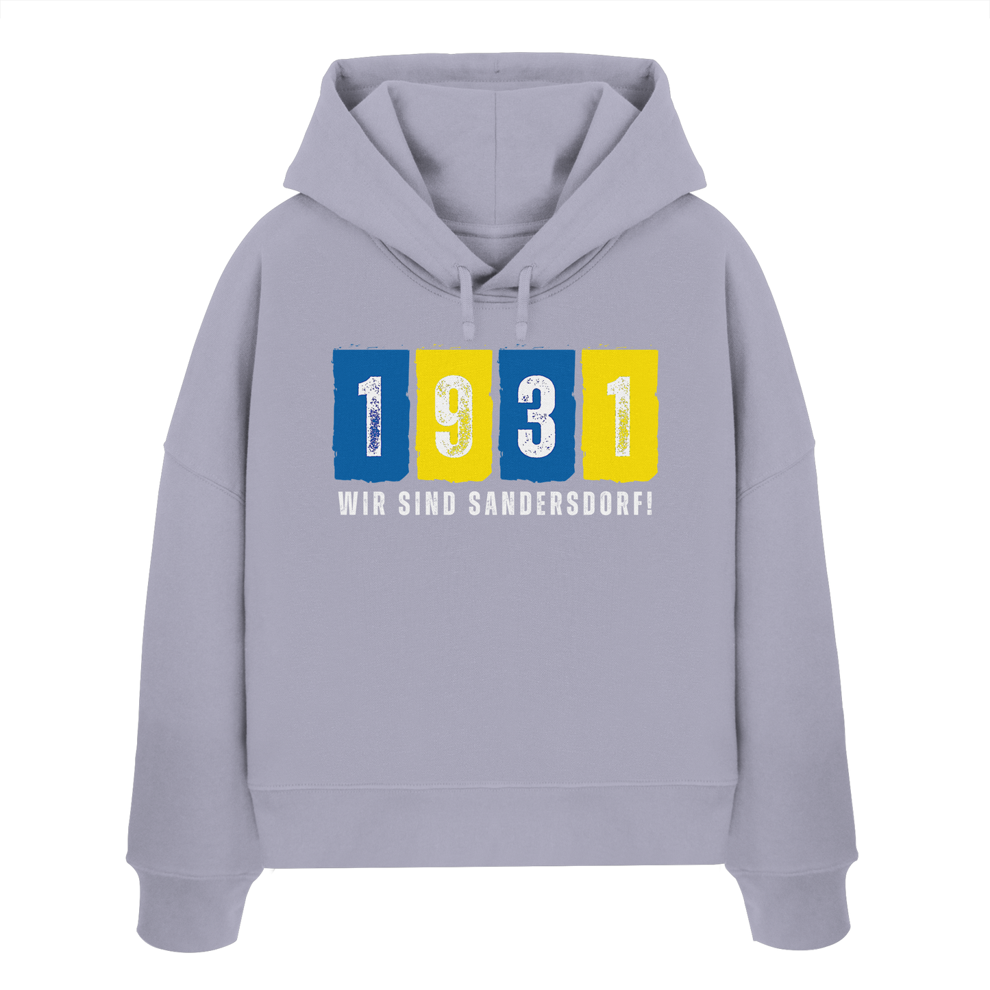 Wir sind Sandersdorf - Womens Organic Boxcut Hoodie