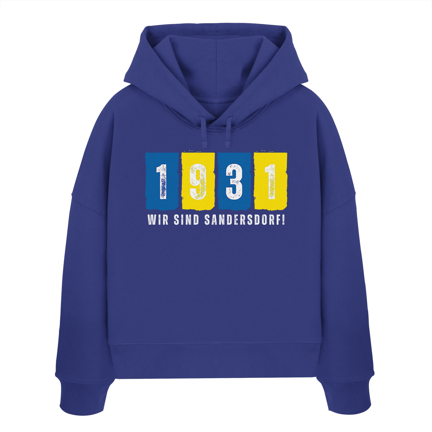 Wir sind Sandersdorf - Womens Organic Boxcut Hoodie